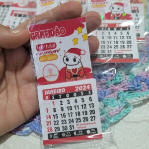 Mini calendário de geladeira- Natalino