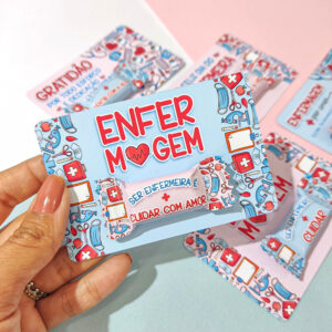 Card + bala personalizada - enfermagem