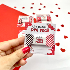 Card + bala personalizada - Coleção dia dos namorados