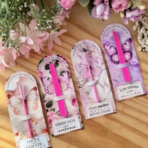 Card com mini lixa ou escovinha clientes