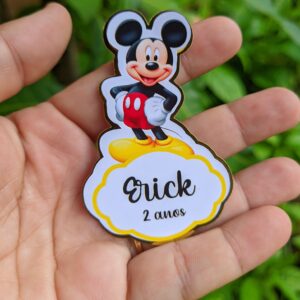 Aplique 3D para Tubete Mickey Mouse |  Aniversário | Festa Infantil | Lembrancinhas Personalizadas