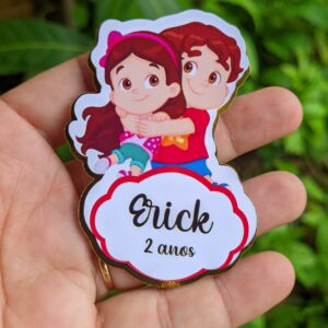Aplique 3D para Tubete Maria Clara e Jp |  Aniversário | Festa Infantil | Lembrancinhas Personalizadas