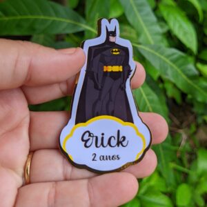 Aplique 3D para Tubete Batman  |  Aniversário | Festa Infantil | Lembrancinhas Personalizadas