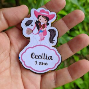 Aplique 3D para Tubete Boiadeira  |  Aniversário | Festa Infantil | Lembrancinhas Personalizadas