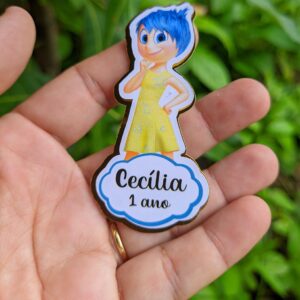 Aplique 3D para Tubete Alegria Divertidamente  |  Aniversário | Festa Infantil | Lembrancinhas Personalizadas