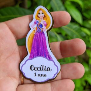 Aplique 3D para Tubete Enrolados Rapunzel  |  Aniversário | Festa Infantil | Lembrancinhas Personalizadas