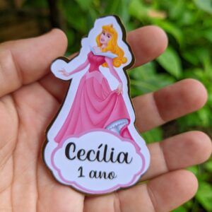 Aplique 3D para Tubete  Princesa Bela Adormecida |  Aniversário | Festa Infantil | Lembrancinhas Personalizadas