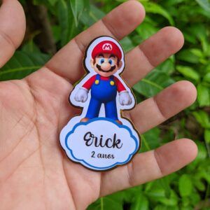 Aplique 3D para Tubete Mario Bros |  Aniversário | Festa Infantil | Lembrancinhas Personalizadas