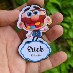 Aplique 3D para Tubete José O comilão  |  Aniversário | Festa Infantil | Lembrancinhas Personalizadas