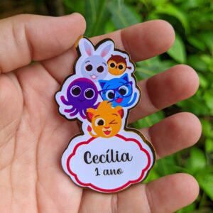 Aplique 3D para Tubete Bolofofo |  Aniversário | Festa Infantil | Lembrancinhas Personalizadas