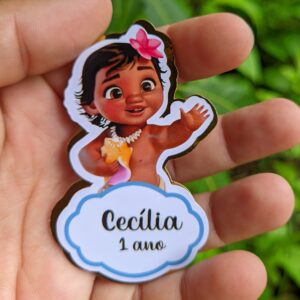Aplique 3D para Tubete Moana Baby  |  Aniversário | Festa Infantil | Lembrancinhas Personalizadas
