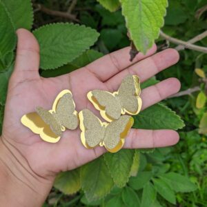 Aplique Borboleta 3D Em camadas Lamicote e Glitter para Tubete, Latinha, Caixas,Bolo  etc