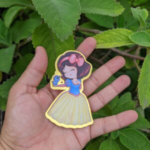Aplique 3D para Tubete Princesa Branca de neve  |  Aniversário | Festa Infantil | Lembrancinhas Personalizadas
