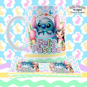 Caneca Personalizada- Páscoa Lilo e Stitch 02